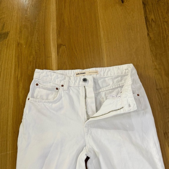 GRLFRND Jeans The Harlow High Rise Bootcut Slit Hem white denim Size 27 / 4 - Picture 3 of 15